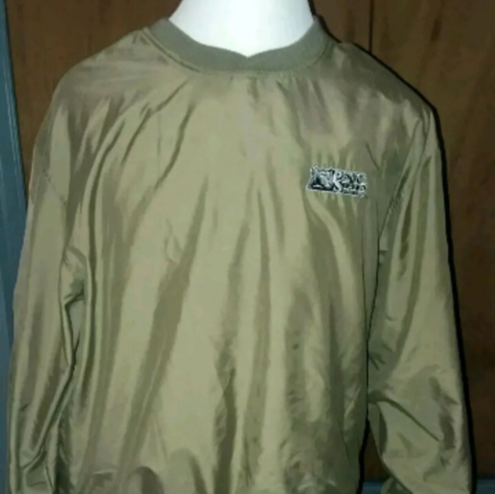 Penn State Antigua L Windbreaker Jacket Tan coat Pullover Khaki Denim cotton